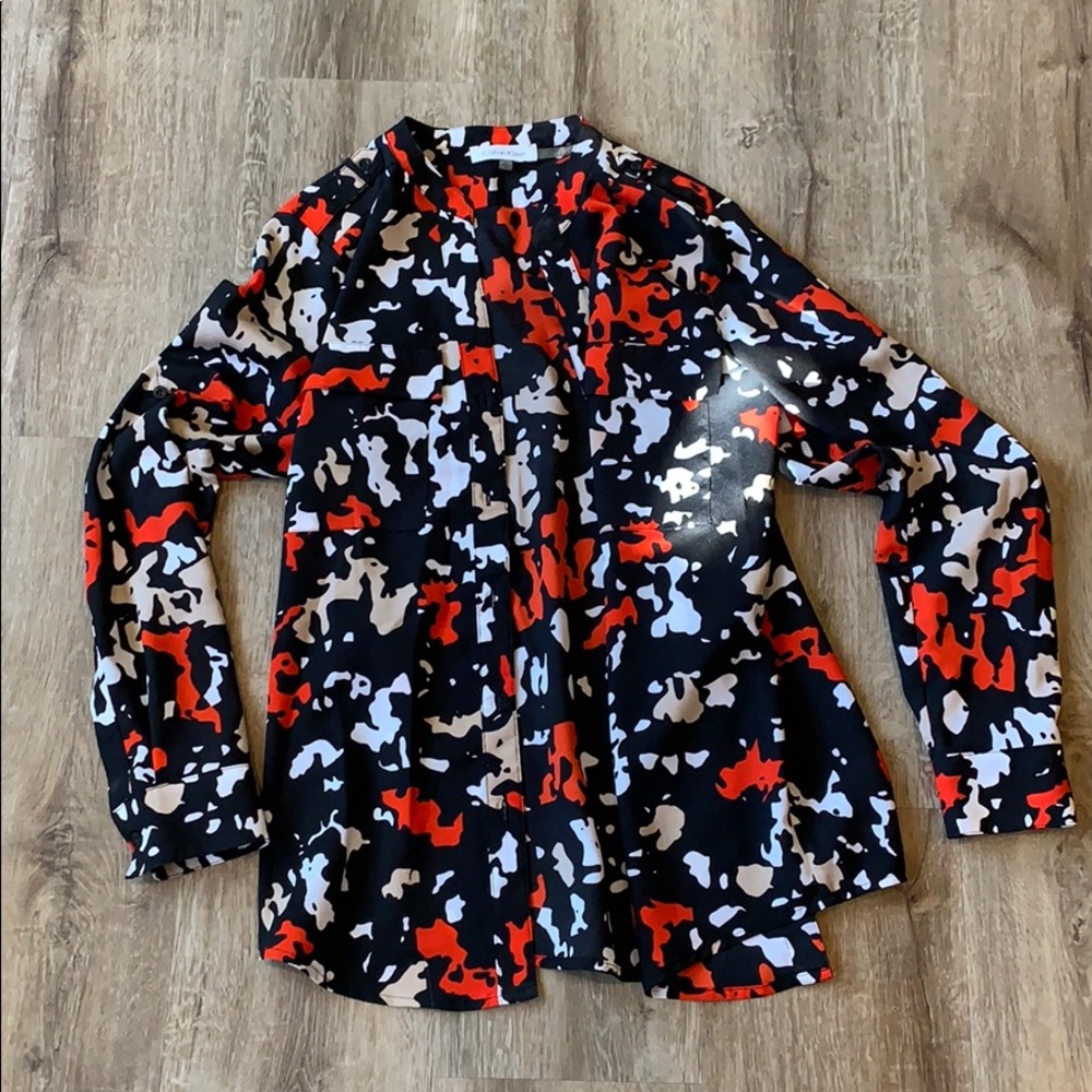 Calvin Klein animal print long sleeve top